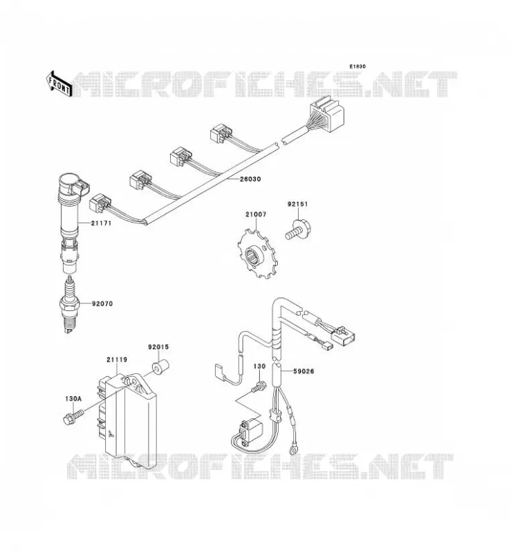 SYSTEME D&acute;ALLUMAGE Kawasaki MOTOS 600 2000 NINJA ZX-6R  ZX600-J1P