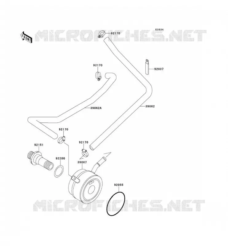RADIATEUR D'HUILE Kawasaki MOTOS 600 2000 NINJA ZX-6R  ZX600-J1P