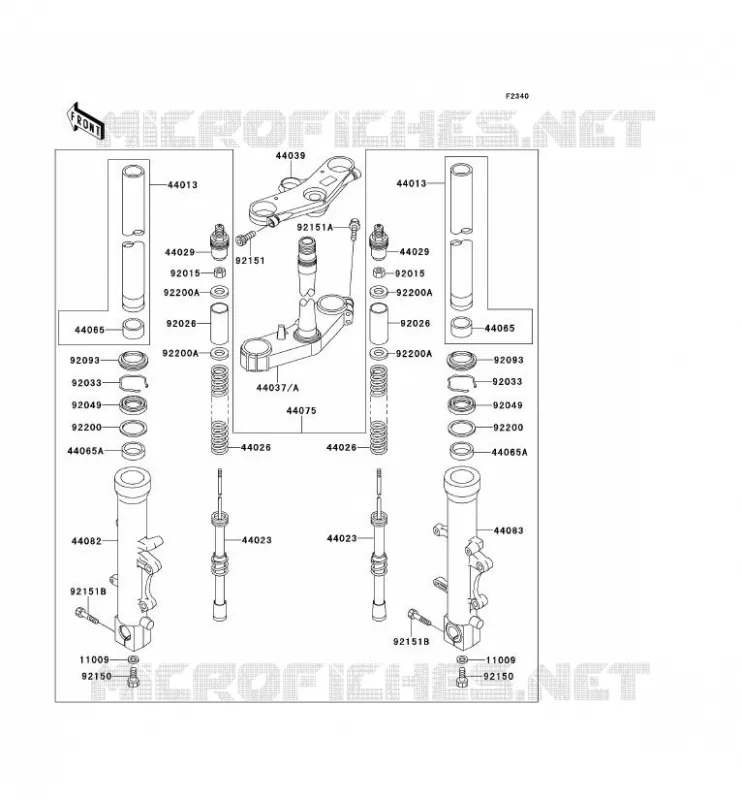 FOURCHE Kawasaki MOTOS 600 2000 NINJA ZX-6R  ZX600-J1P