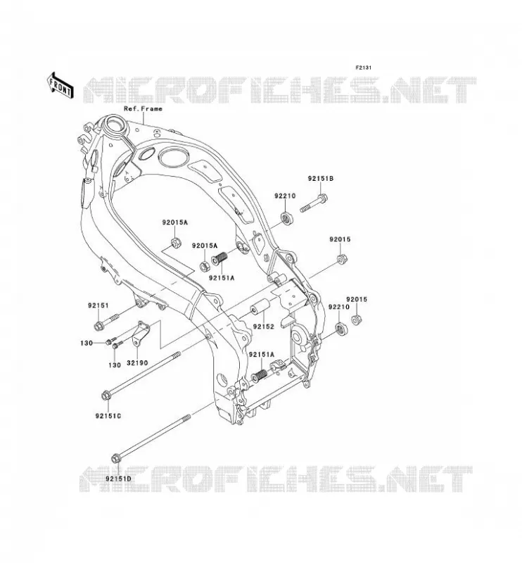 PIECE DE CADRE (COUVERTURE) Kawasaki MOTOS 600 2000 NINJA ZX-6R  ZX600-J1P