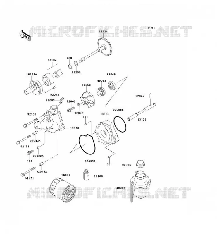 POMPE A HUILE Kawasaki MOTOS 600 2001 NINJA ZX-6R  ZX600-J2H
