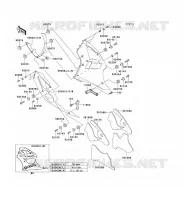 CARENAGE INFERIEUR pour Kawasaki NINJA ZX-6R 2001