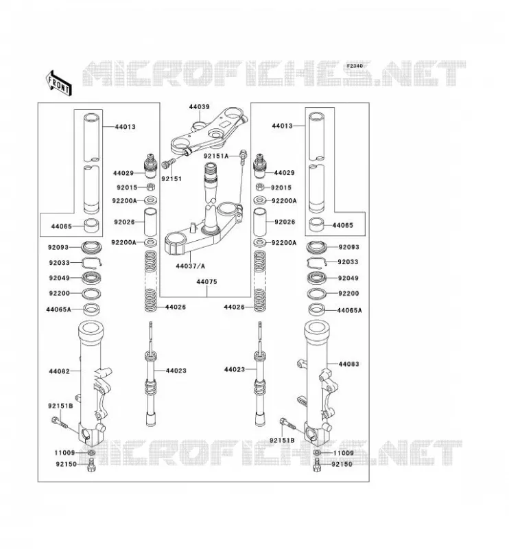 FOURCHE Kawasaki MOTOS 600 2001 NINJA ZX-6R  ZX600-J2P