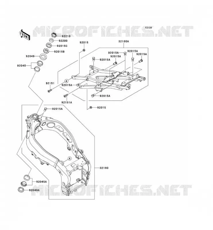 CH&Acirc;SSIS Kawasaki MOTOS 600 2001 NINJA ZX-6R  ZX600-J2P