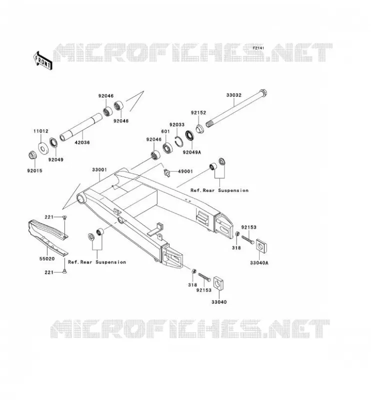 BRAS OSCILLANT Kawasaki MOTOS 600 2007 ZZR600  ZX600J7F