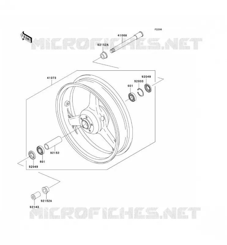 ROUE AVANT Kawasaki MOTOS 600 2007 ZZR600  ZX600J7F