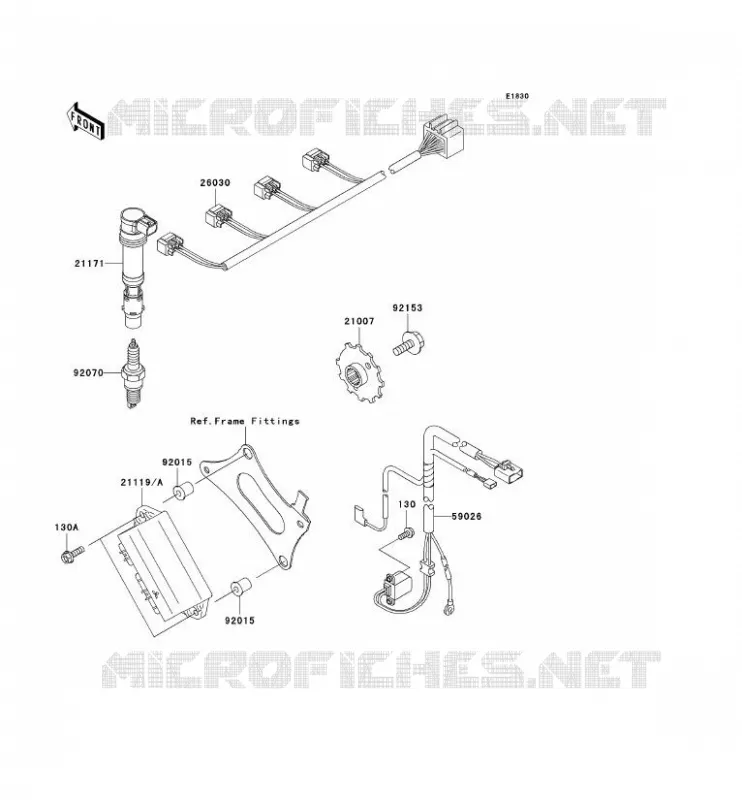 SYSTEME D&acute;ALLUMAGE Kawasaki MOTOS 600 2007 ZZR600  ZX600J7F