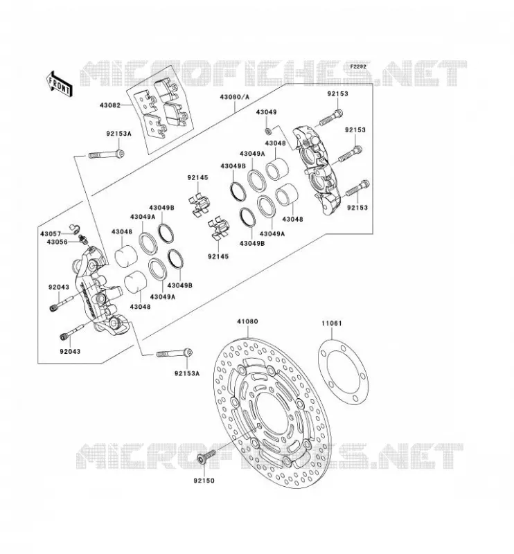 FREIN AVANT Kawasaki MOTOS 600 2003 NINJA ZX-6RR  ZX600-K1