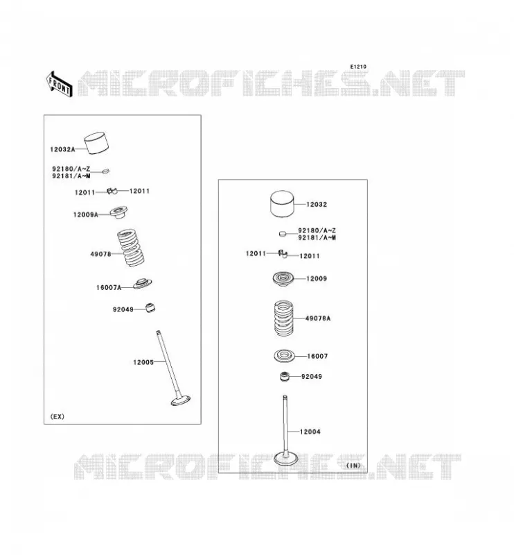 SOUPAPE Kawasaki MOTOS 600 2007 NINJA ZX-6R  ZX600P7F