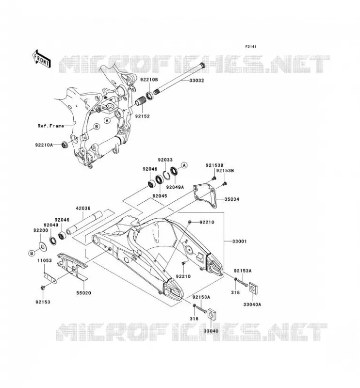 BRAS OSCILLANT Kawasaki MOTOS 600 2007 NINJA ZX-6R  ZX600P7F