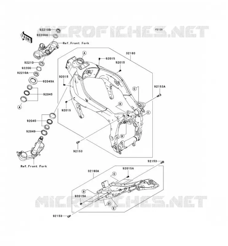 CH&Acirc;SSIS Kawasaki MOTOS 600 2007 NINJA ZX-6R  ZX600P7F
