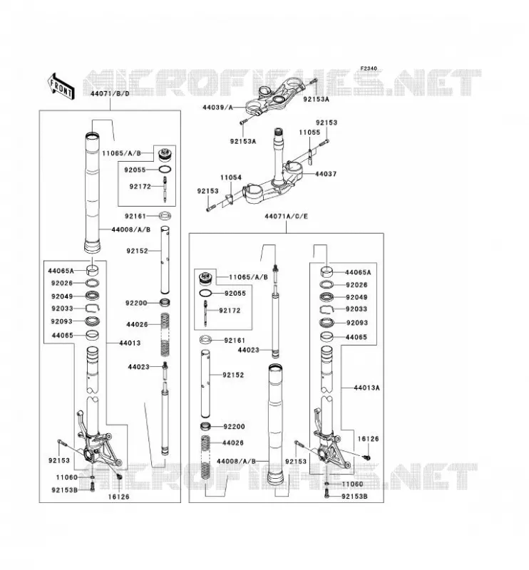FOURCHE Kawasaki MOTOS 600 2007 NINJA ZX-6R  ZX600P7F