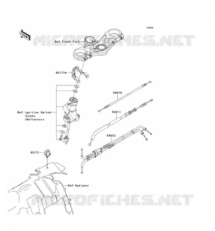 CABLES Kawasaki MOTOS 600 2007 NINJA ZX-6R  ZX600P7F