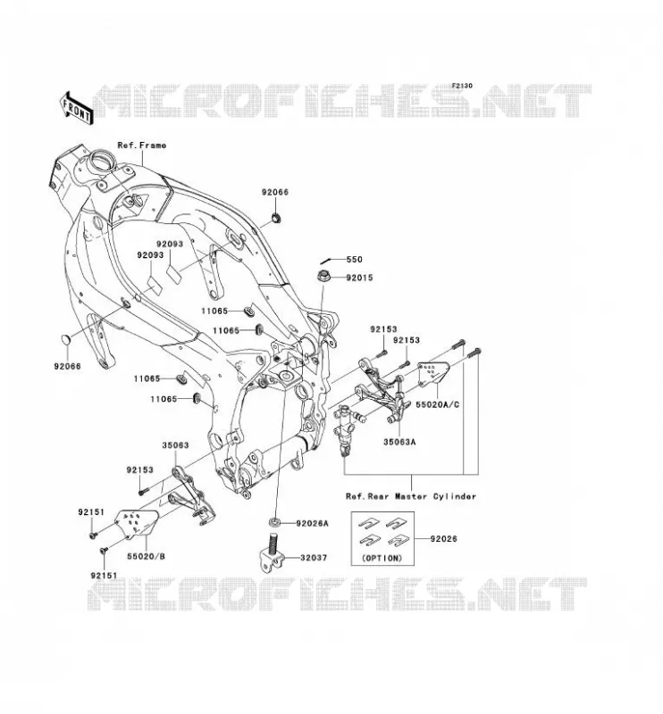 PIECE DE CADRE(AVANT) Kawasaki MOTOS 600 2007 NINJA ZX-6R  ZX600P7F