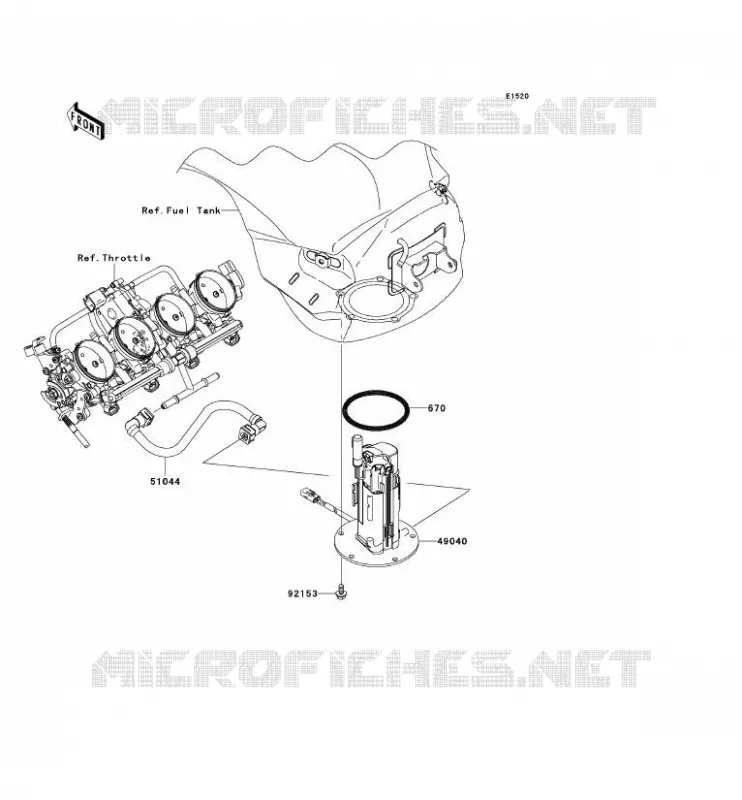 POMPE A ESSENCE Kawasaki MOTOS 600 2007 NINJA ZX-6R  ZX600P7F