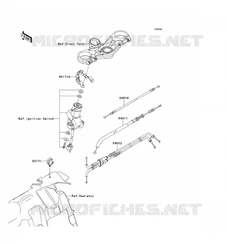 CABLES Kawasaki MOTOS 600 2007 NINJA ZX-6R  ZX600P7F