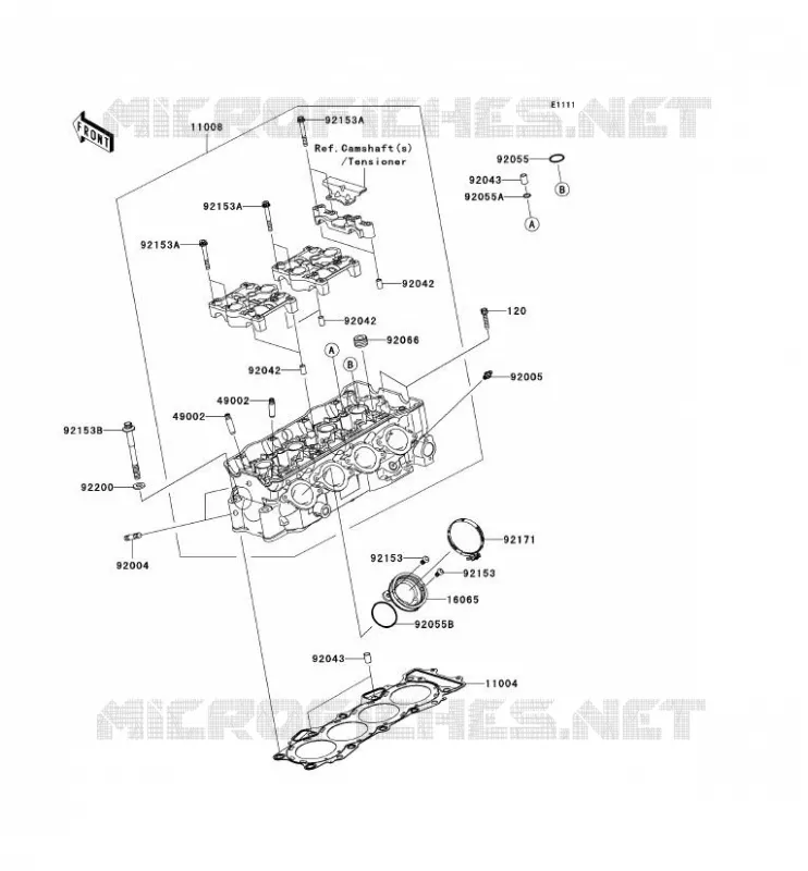 CULASSE Kawasaki MOTOS 600 2007 NINJA ZX-6R  ZX600P7F