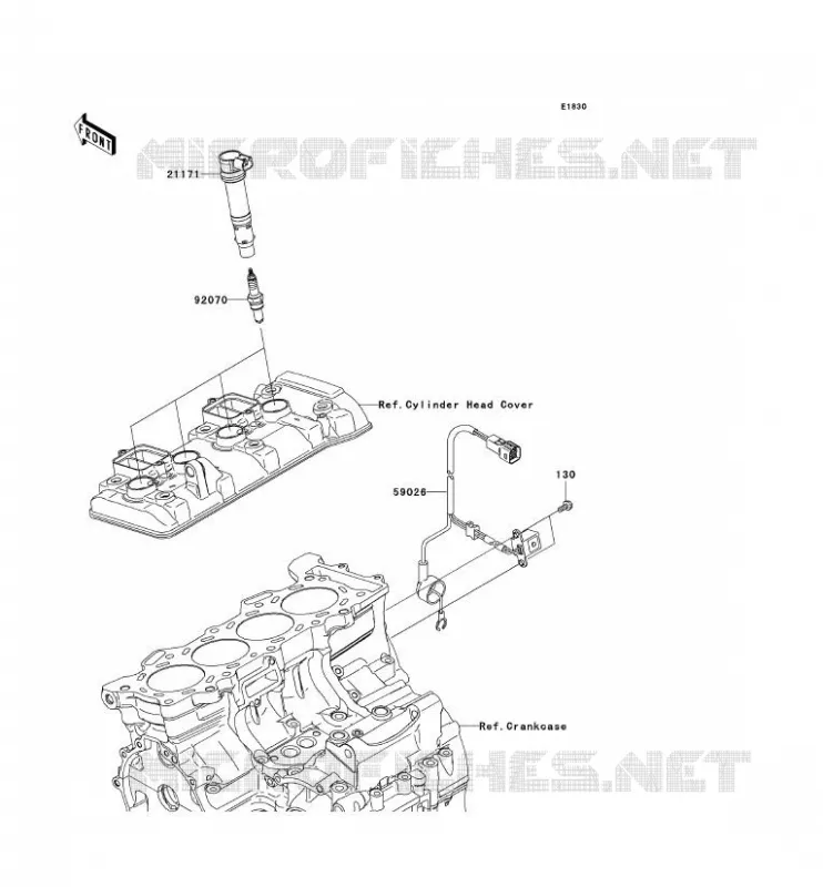 SYSTEME D&acute;ALLUMAGE Kawasaki MOTOS 600 2007 NINJA ZX-6R  ZX600P7F
