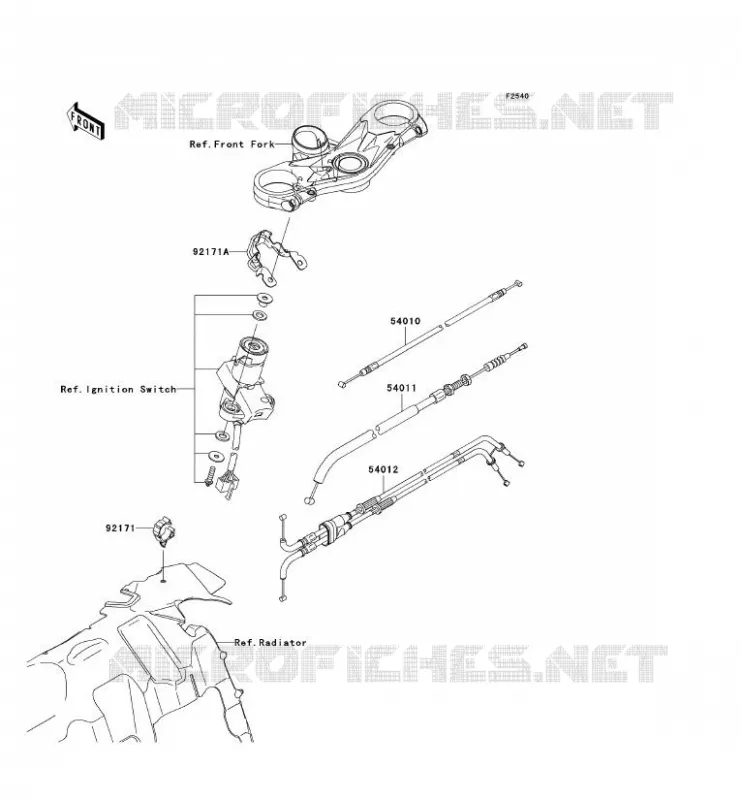 CABLES Kawasaki MOTOS 600 2007 NINJA ZX-6R  ZX600P7F