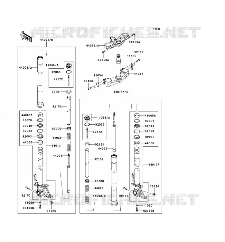 FOURCHE Kawasaki MOTOS 600 2007 NINJA ZX-6R  ZX600P7F
