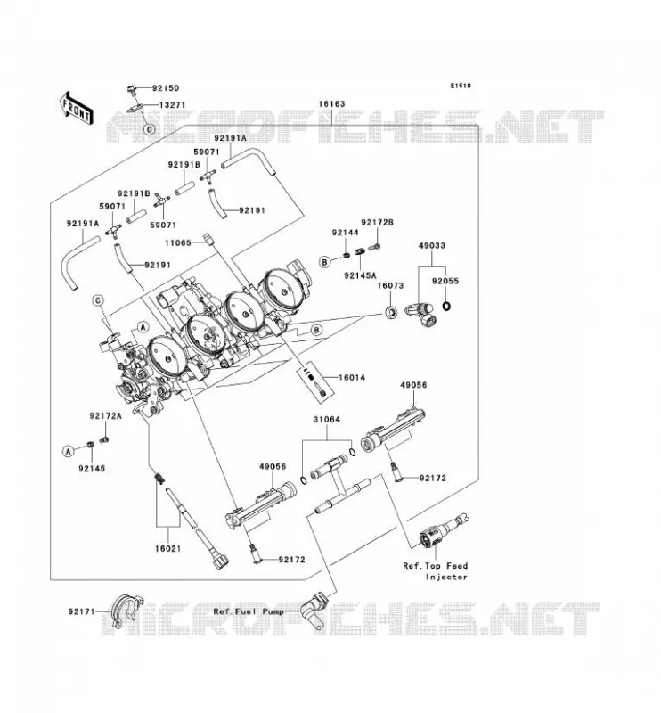 CARBU Kawasaki MOTOS 600 2008 NINJA ZX-6R  ZX600P8F