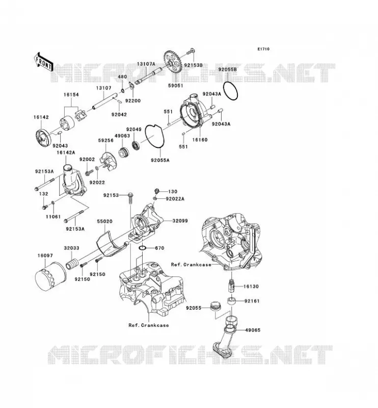 POMPE A HUILE/FILTRE &Agrave; HUILE Kawasaki MOTOS 600 2008 NINJA ZX-6R  ZX600P8F