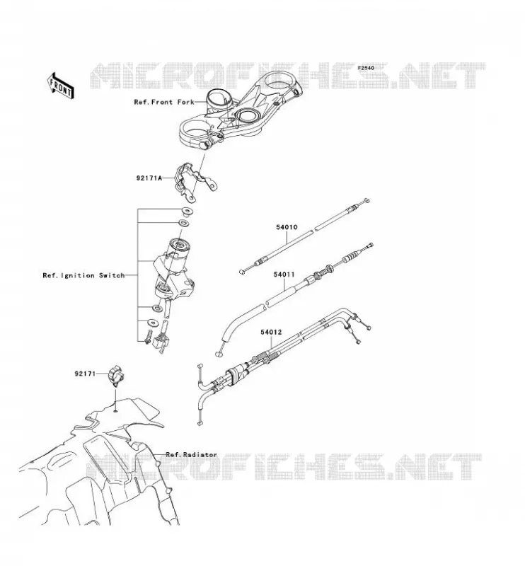 CABLES Kawasaki MOTOS 600 2008 NINJA ZX-6R  ZX600P8F