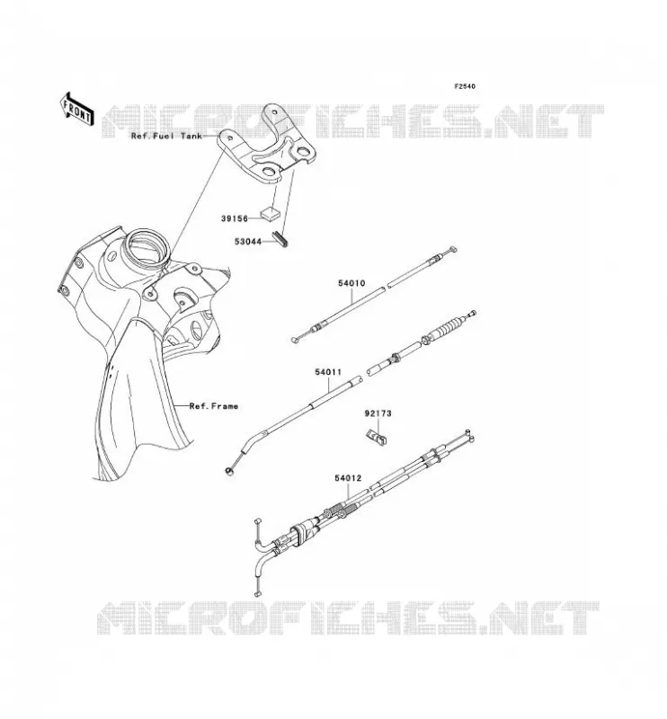 CABLES Kawasaki MOTOS 600 2009 NINJA ZX-6R  ZX600R9F