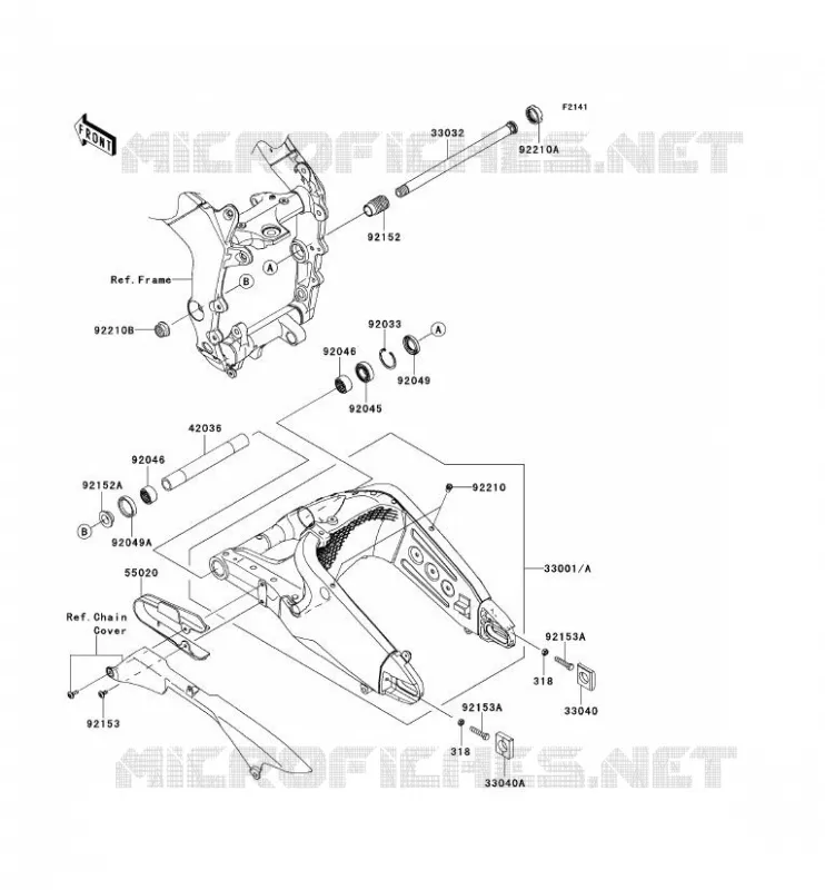 BRAS OSCILLANT Kawasaki MOTOS 600 2009 NINJA ZX-6R  ZX600R9F