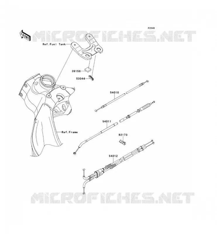CABLES Kawasaki MOTOS 600 2009 NINJA ZX-6R  ZX600R9F