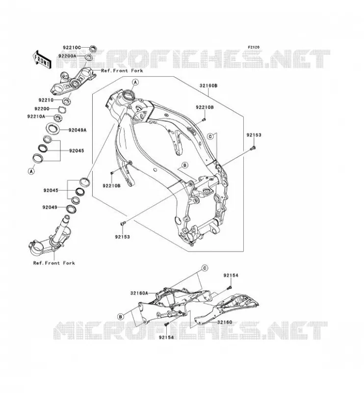 CH&Acirc;SSIS Kawasaki MOTOS 600 2009 NINJA ZX-6R  ZX600R9F