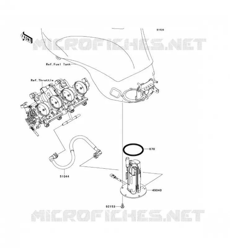 POMPE A ESSENCE Kawasaki MOTOS 600 2011 NINJA ZX-6R  ZX600RBF