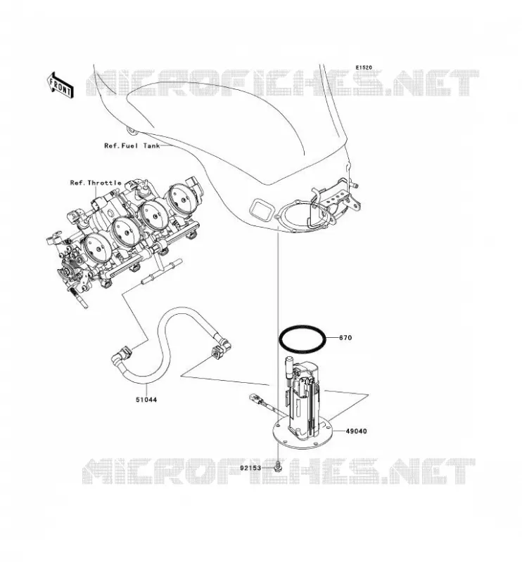 POMPE A ESSENCE Kawasaki MOTOS 600 2012 NINJA ZX-6R  ZX600RCF