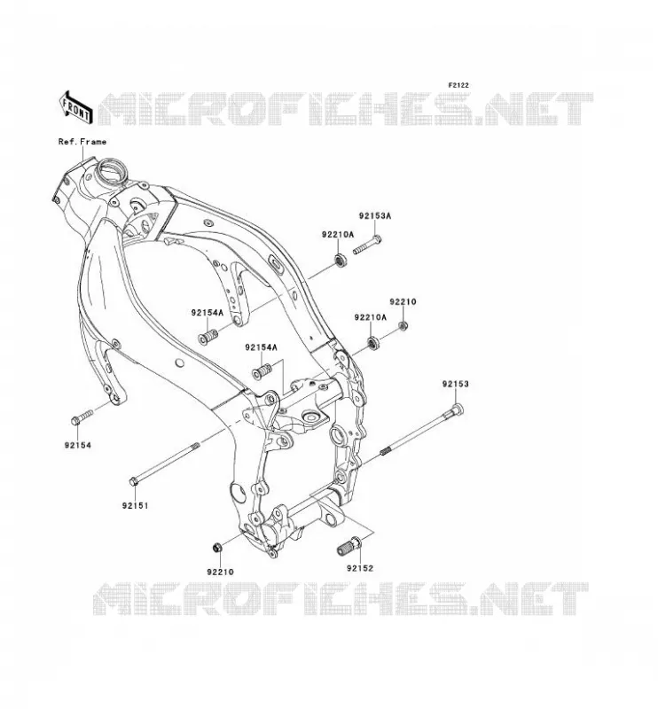 SUPPORT MOTEUR Kawasaki MOTOS 600 2012 NINJA ZX-6R  ZX600RCF