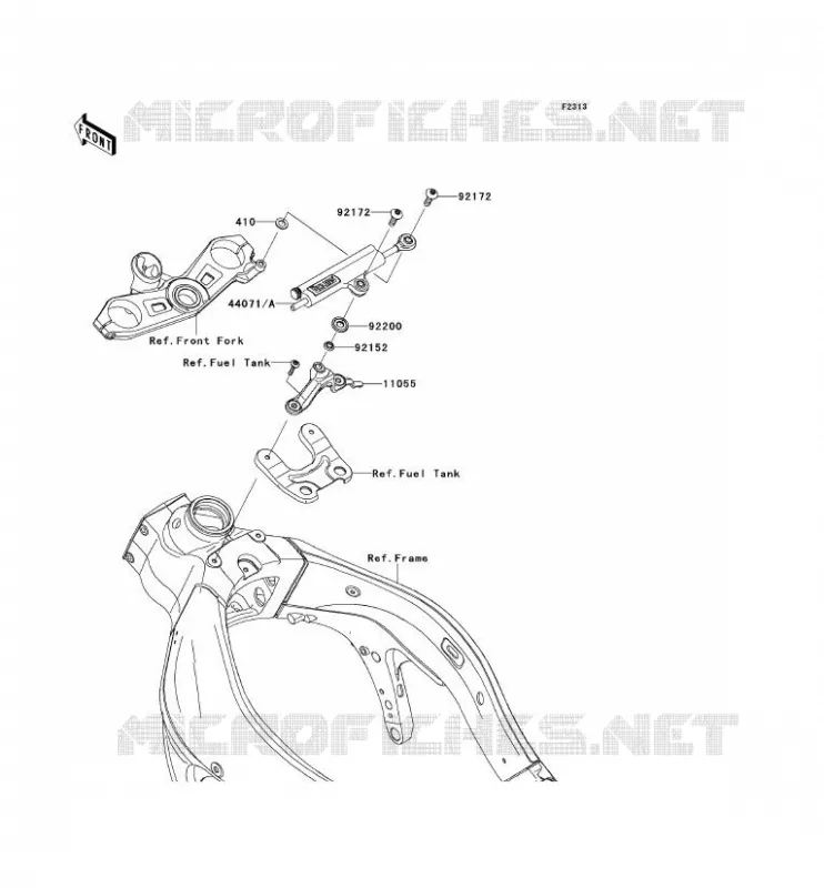 AMORTISSEUR DE DIRECTION Kawasaki MOTOS 600 2012 NINJA ZX-6R  ZX600RCF