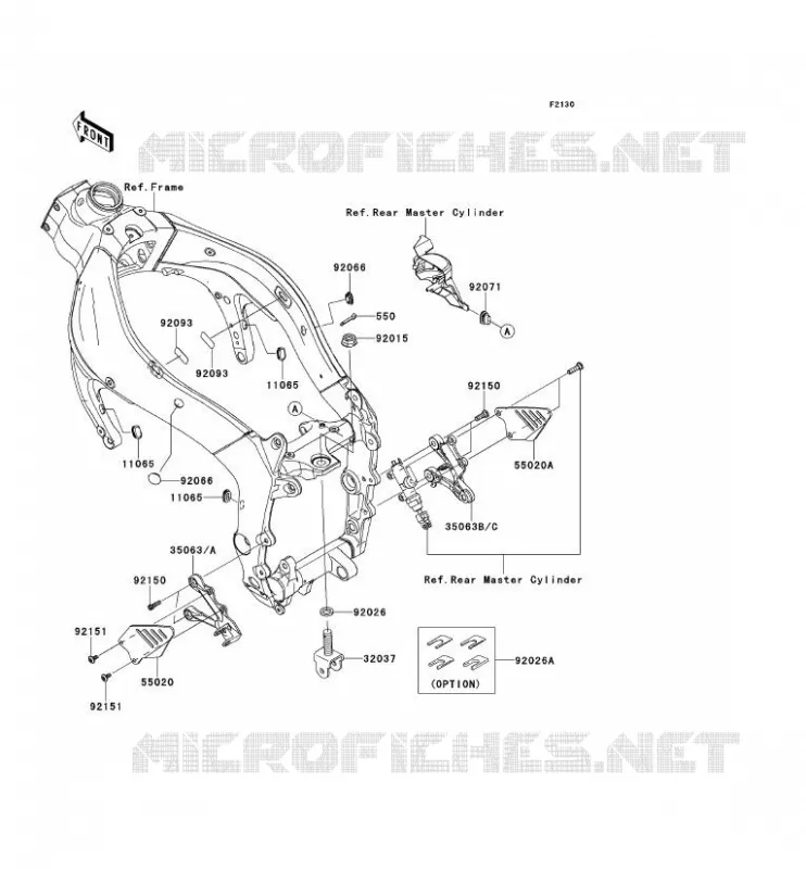 PIECE DE CADRE(AVANT) Kawasaki MOTOS 600 2012 NINJA ZX-6R  ZX600RCF
