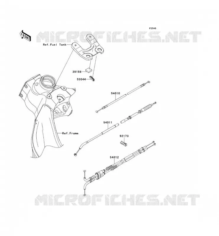 CABLES Kawasaki MOTOS 600 2013 NINJA ZX-6R  ZX600RDF