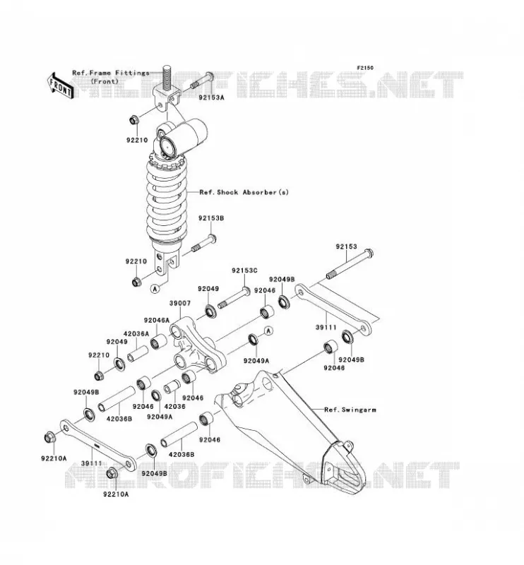 SUSPENSION Kawasaki MOTOS 600 2013 NINJA ZX-6R  ZX600RDF