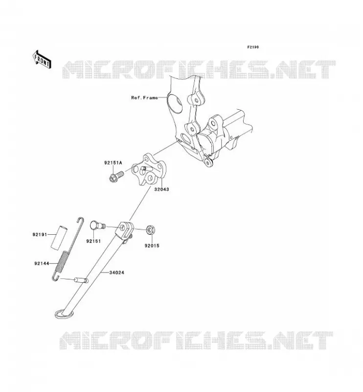 BEQUILLES Kawasaki MOTOS 600 2014 NINJA ZX-6R  ZX600REF