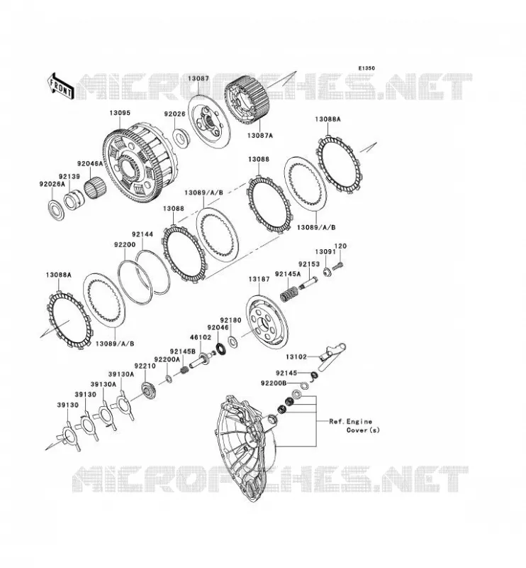 EMBRAYAGE Kawasaki MOTOS 600 2014 NINJA ZX-6R  ZX600REF