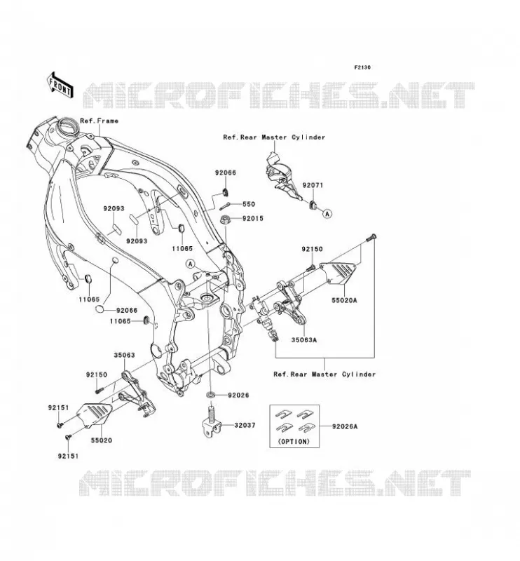 PIECE DE CADRE(AVANT) Kawasaki MOTOS 600 2014 NINJA ZX-6R  ZX600REF