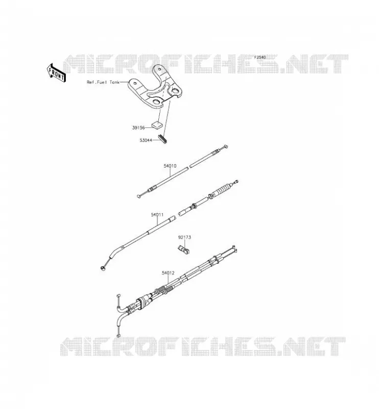 CABLES Kawasaki MOTOS 600 2014 NINJA ZX-6R  ZX600REF
