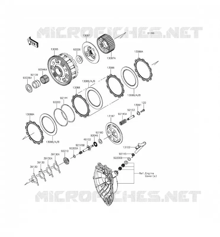 EMBRAYAGE Kawasaki MOTOS 600 2014 NINJA ZX-6R  ZX600REF