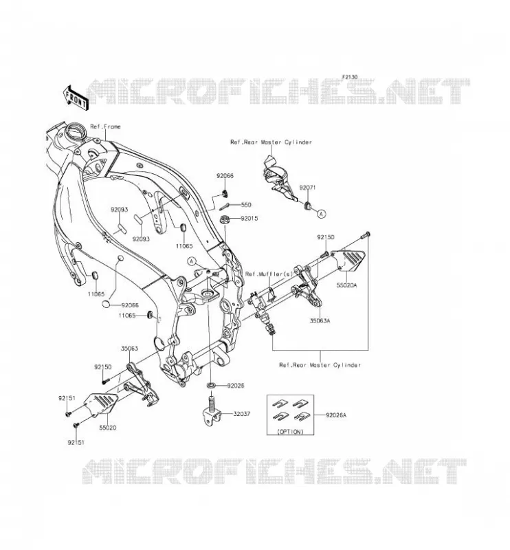 PIECE DE CADRE(AVANT) Kawasaki MOTOS 600 2014 NINJA ZX-6R  ZX600REF