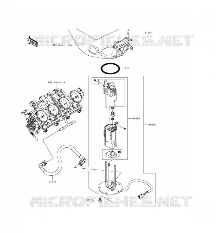 POMPE A ESSENCE Kawasaki MOTOS 600 2014 NINJA ZX-6R  ZX600REF