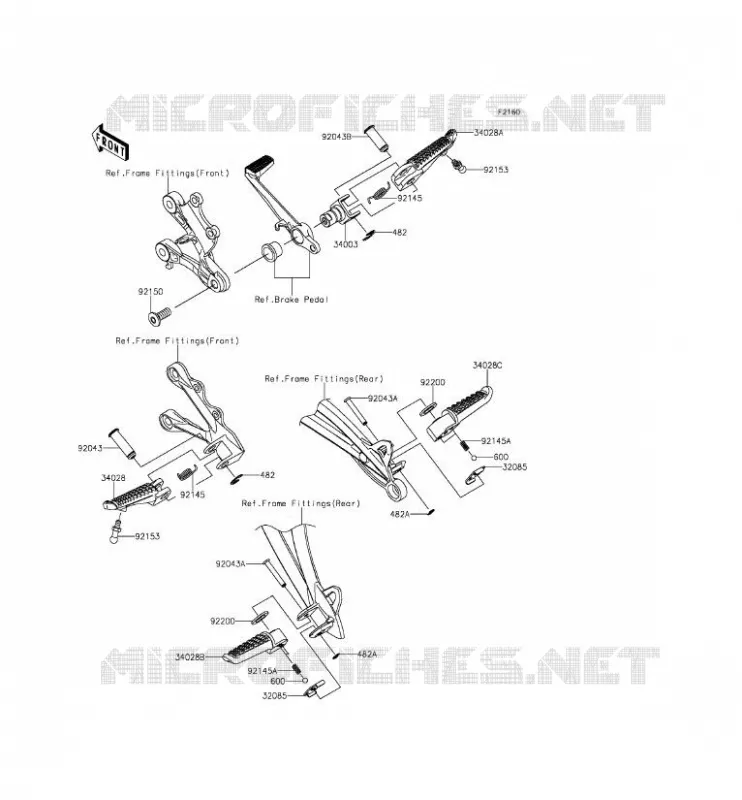 REPOSE PIED Kawasaki MOTOS 600 2014 NINJA ZX-6R  ZX600REF
