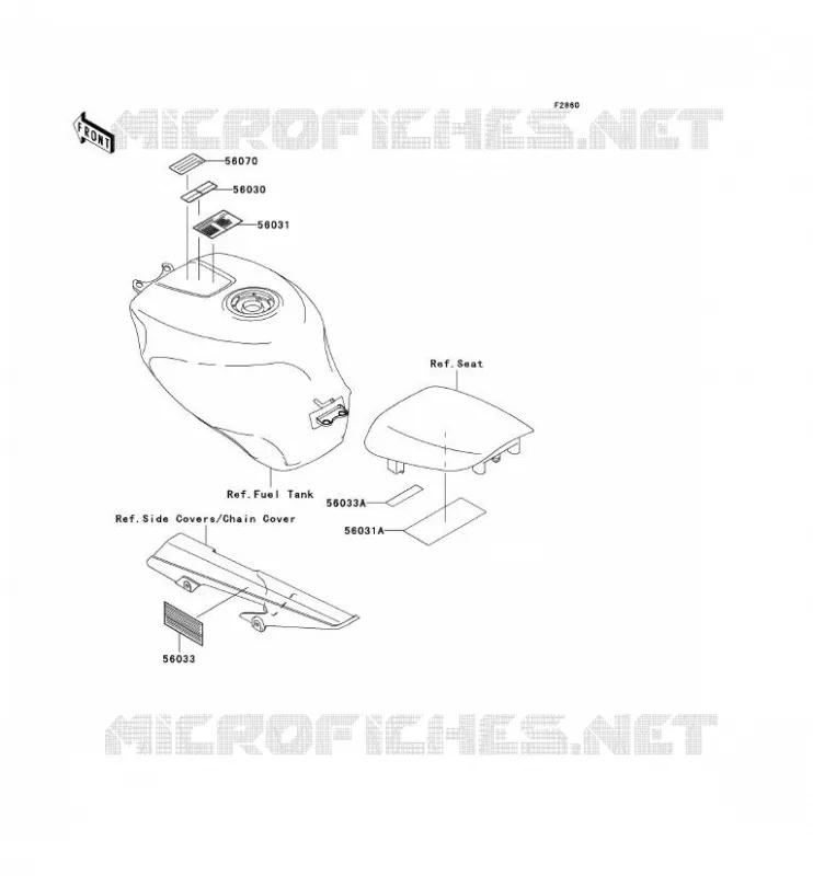 LABEL Kawasaki MOTOS 636 2002 NINJA ZX-6R  ZX636-A1H