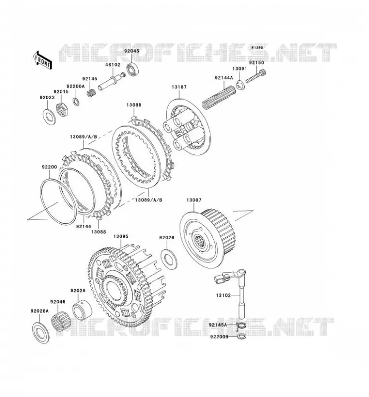 EMBRAYAGE Kawasaki MOTOS 636 2002 NINJA ZX-6R  ZX636-A1P