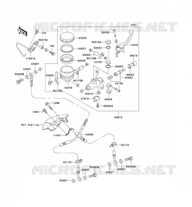 MAITRE CYLINDRE AV Kawasaki MOTOS 636 2002 NINJA ZX-6R  ZX636-A1P
