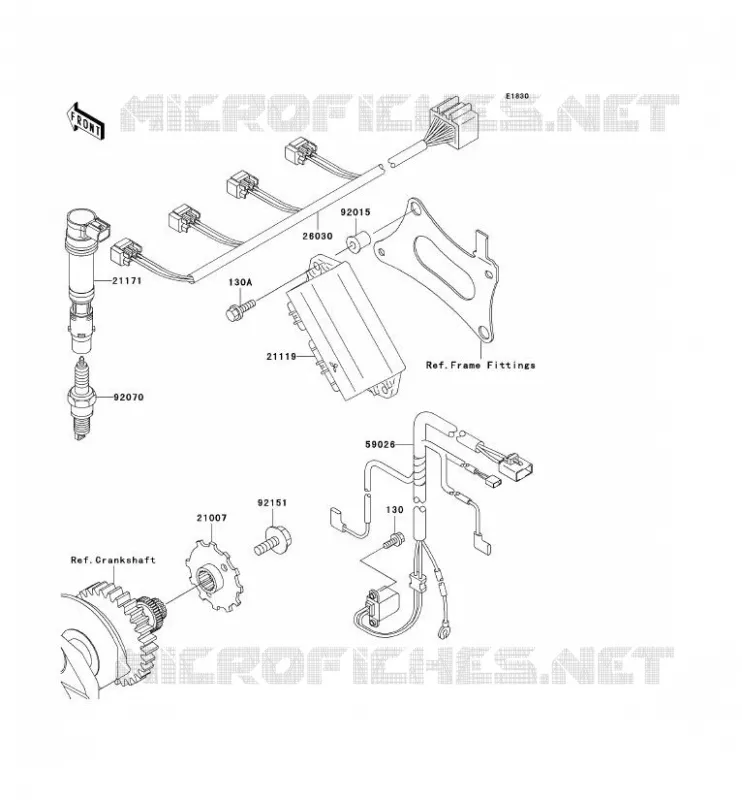 SYSTEME D&acute;ALLUMAGE Kawasaki MOTOS 636 2002 NINJA ZX-6R  ZX636-A1P